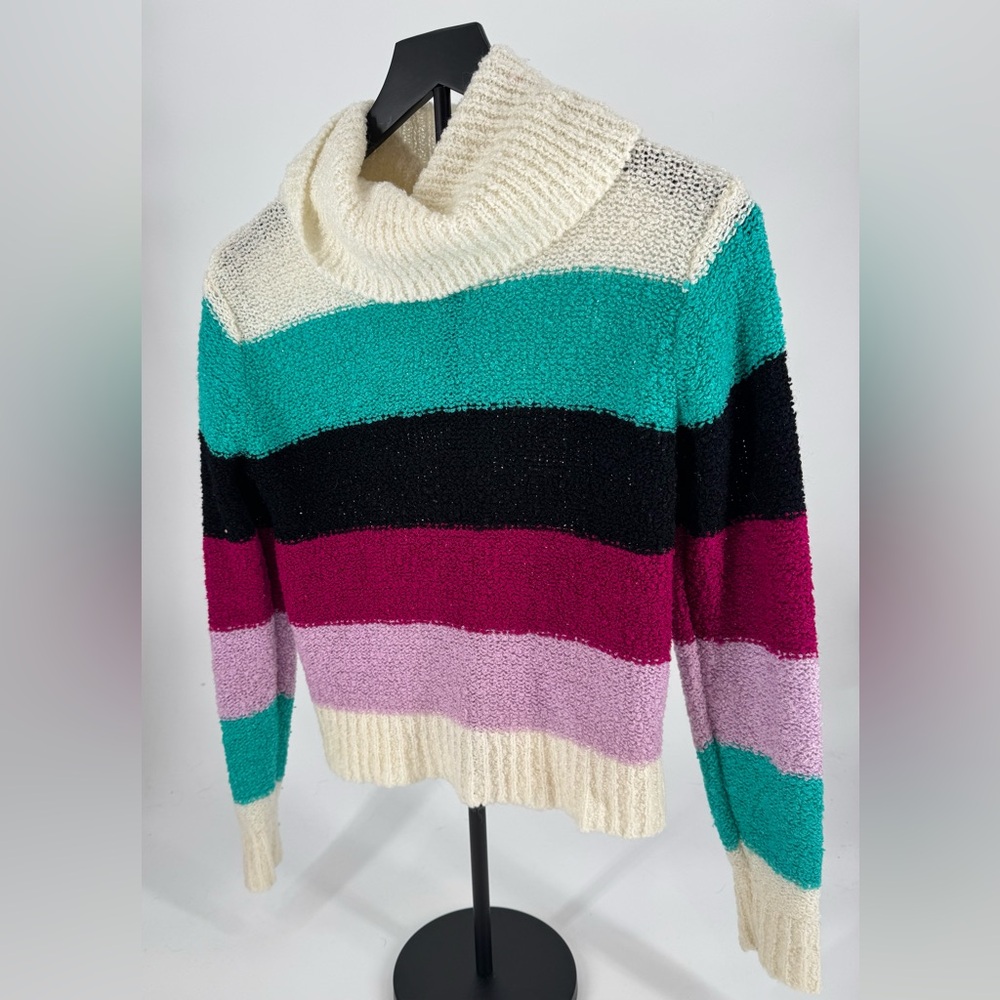 VTG Crop Sweater - Teal, Maroon, Black, Cream - Large - Changing Scene